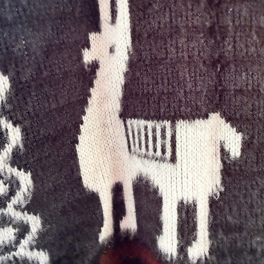 Vintage Men's Llama Pattern Cardigan Sweater - Picture 8 of 12